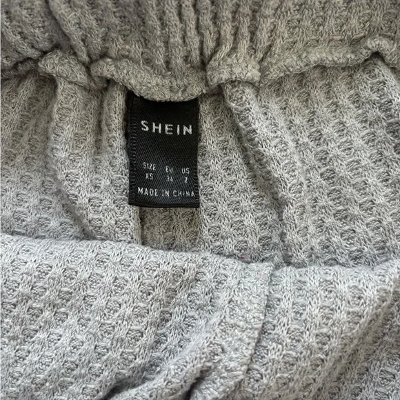 SHEIN Light Gray Ribbed Knit Set - Picture 3 of 4